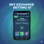 Sky Exchange Betting ID mobile dashboard with cricket odds, casino games, and secure betting options for Indian players