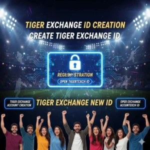 Tiger Exchange ID Creation banner, with a guide to Create Tiger Exchange ID, Tiger Exchange new ID and Tiger Exchange registration.