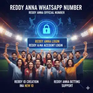 Reddy Anna login and Reddy Anna new ID banner, featuring the Reddy Anna WhatsApp number for Reddy Anna betting support.